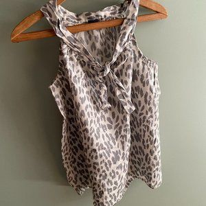 Gap Kids Sleeveless Grey Animal Print Blouse